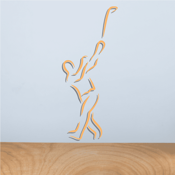 Image of Golfer Wall Decal - Vinyl Sticker - Car Sticker - Die Cut Sticker - CDSCOLOR037