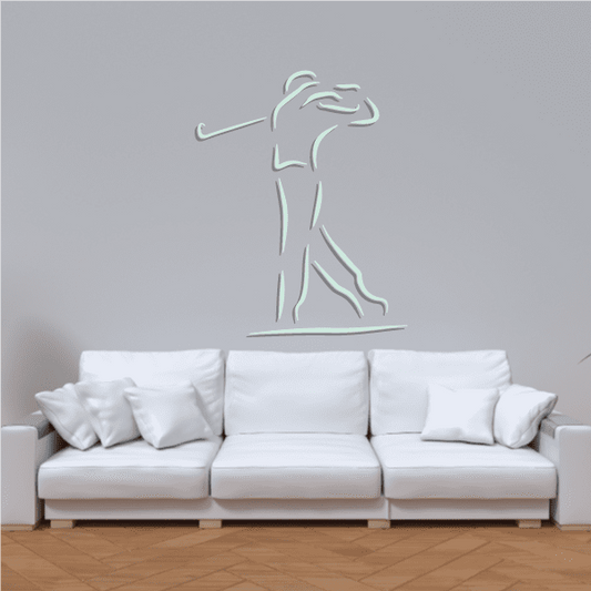 Image of Golfer Wall Decal - Vinyl Sticker - Car Sticker - Die Cut Sticker - CDSCOLOR043
