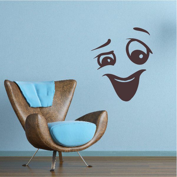 Image of Goofy Face Expression Wall Decal - Vinyl Decal - Car Decal - Idcolor096
