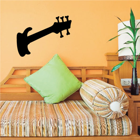 Decorative perspective guitar-shaped wall sticker