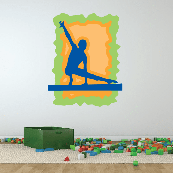 Image of Gymnastics Wall Decal - Vinyl Sticker - Car Sticker - Die Cut Sticker - CDSCOLOR034