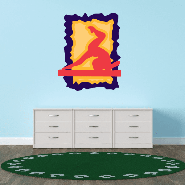 Image of Gymnastics Wall Decal - Vinyl Sticker - Car Sticker - Die Cut Sticker - CDSCOLOR035
