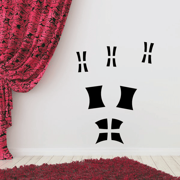 Image of Halloween Haunted house 02 windows Holiday Vinyl Wall Decal Mural Quotes Words ARTH4E2