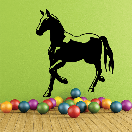 Black walking horse decal silhouette