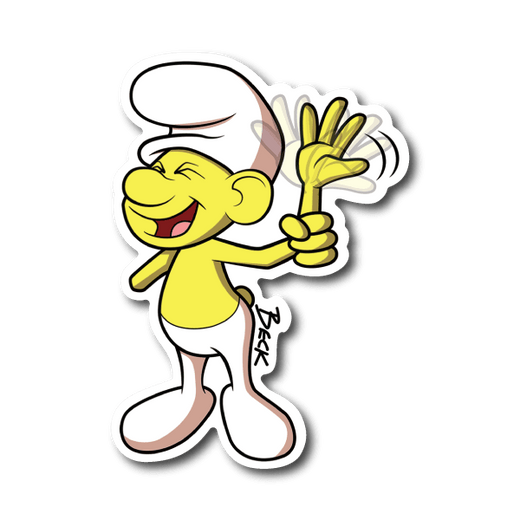 Handy Smurf Vinyl Sticker 03