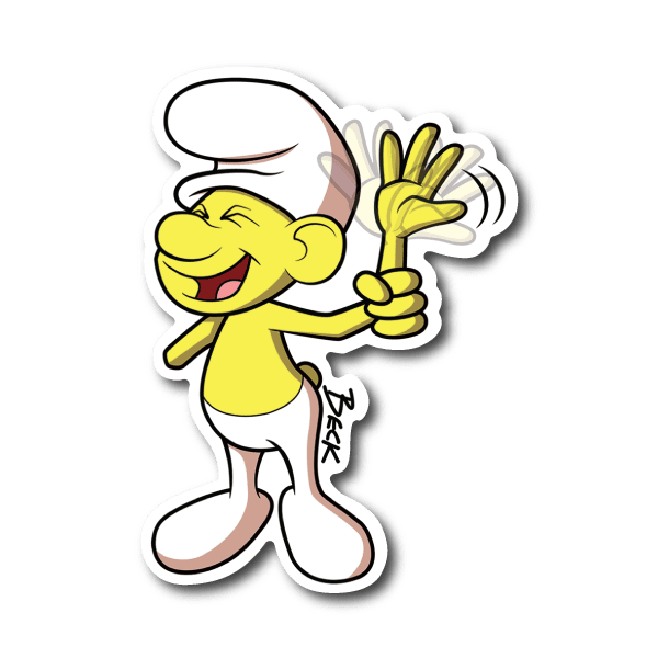 Image of Handy Smurf Vinyl Sticker 03