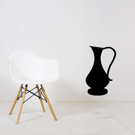 Hanukkah pitcher decal with black pitcher silhouette