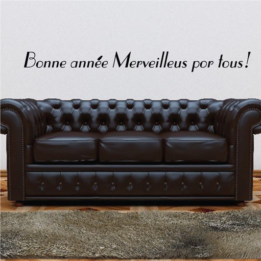 Image of Happy New Year French Bonne annŽe Merveilleus por tous! Decal