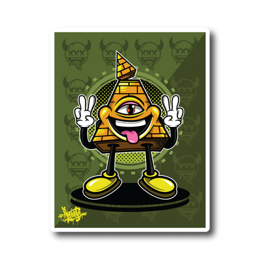 Happy Pyramid Vinyl Sticker