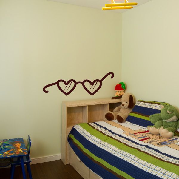 Image of Heart Glasses Decal