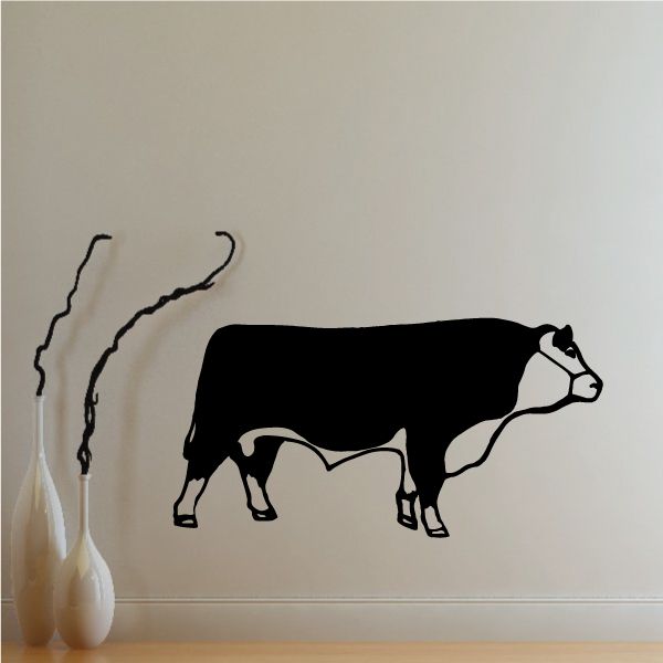Image of Hereford Cattle Cow Walking Decal