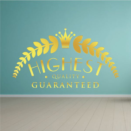 Image of Highest Quality Guaranteed Retail Discount Sign Wall Decal - Vinyl Decal - Car Decal - Idcolor001
