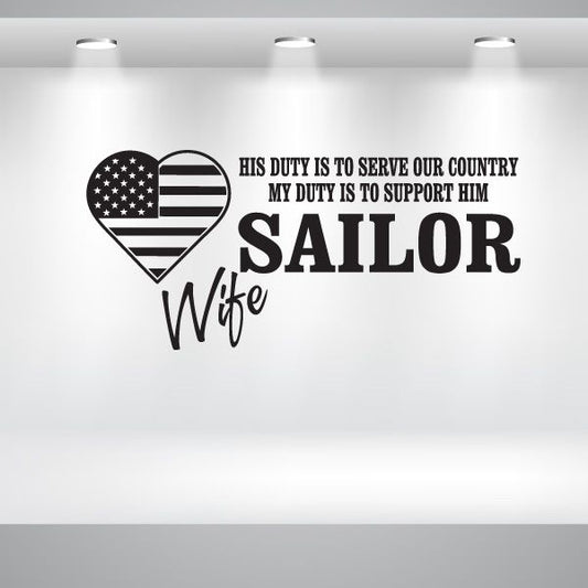 Image of His Duty Sailor Wife Decal