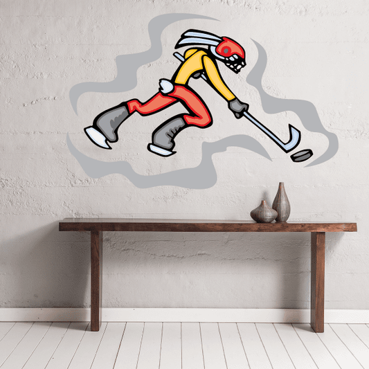 Image of Hockey Bunny Wall Decal - Vinyl Sticker - Car Sticker - Die Cut Sticker - CDSCOLOR001
