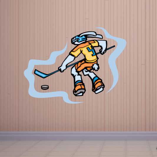Image of Hockey Bunny Wall Decal - Vinyl Sticker - Car Sticker - Die Cut Sticker - CDSCOLOR004