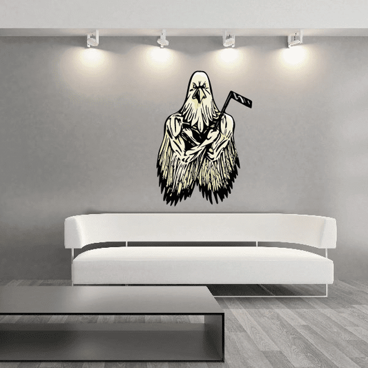 Image of Hockey Mascots Player Wall Decal - Vinyl Sticker - Car Sticker - Die Cut Sticker - CDSCOLOR161