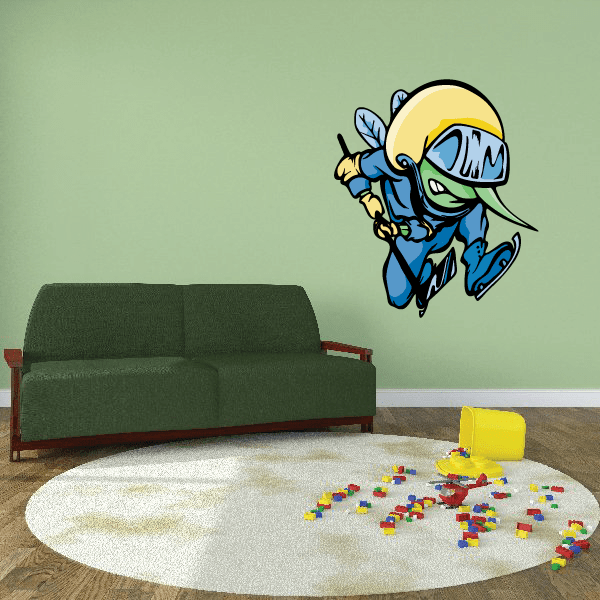 Image of Hockey Mascots Player Wall Decal - Vinyl Sticker - Car Sticker - Die Cut Sticker - CDSCOLOR162