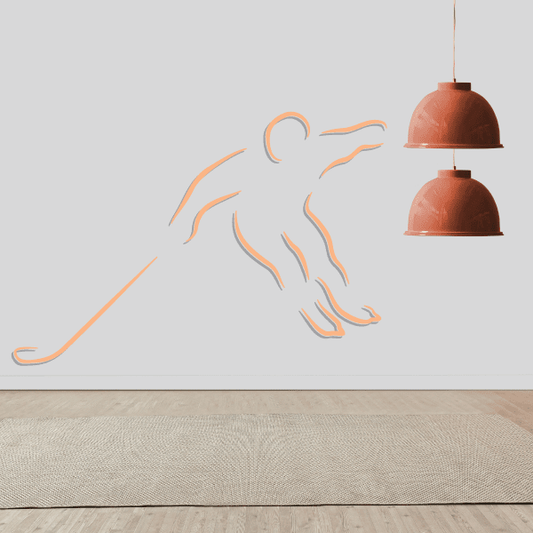 Image of Hockey Player Wall Decal - Vinyl Sticker - Car Sticker - Die Cut Sticker - CDSCOLOR014