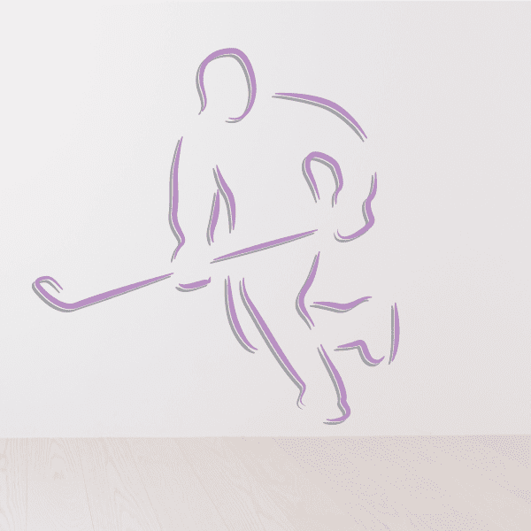 Image of Hockey Player Wall Decal - Vinyl Sticker - Car Sticker - Die Cut Sticker - CDSCOLOR021