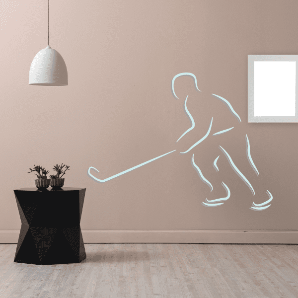 Image of Hockey Player Wall Decal - Vinyl Sticker - Car Sticker - Die Cut Sticker - CDSCOLOR022