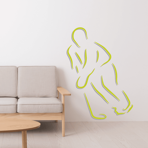 Image of Hockey Player Wall Decal - Vinyl Sticker - Car Sticker - Die Cut Sticker - CDSCOLOR026
