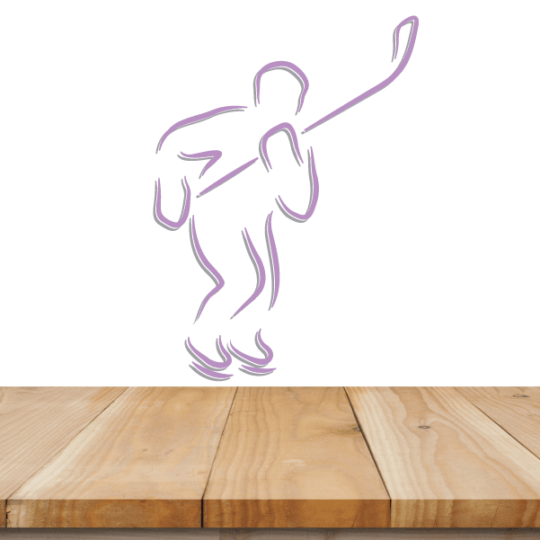 Image of Hockey Player Wall Decal - Vinyl Sticker - Car Sticker - Die Cut Sticker - CDSCOLOR041