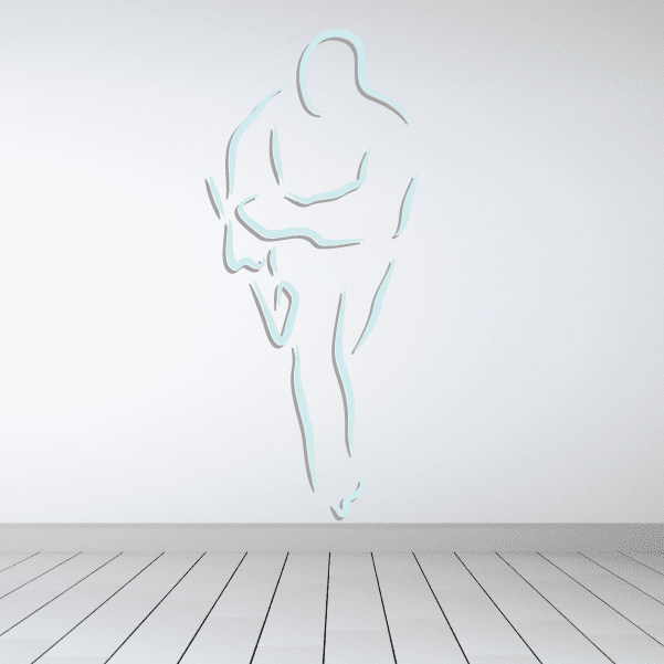 Image of Hockey Player Wall Decal - Vinyl Sticker - Car Sticker - Die Cut Sticker - CDSCOLOR042