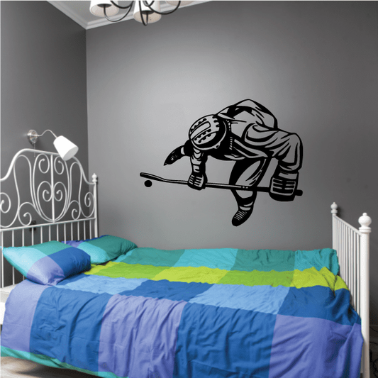 Image of Hockey Player Wall Decal - Vinyl Sticker - Car Sticker - Die Cut Sticker - CDSCOLOR202