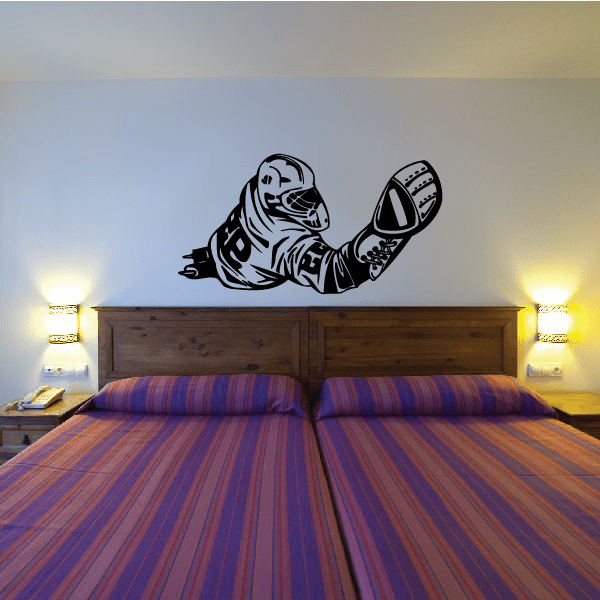 Image of Hockey Player Wall Decal - Vinyl Sticker - Car Sticker - Die Cut Sticker - CDSCOLOR203