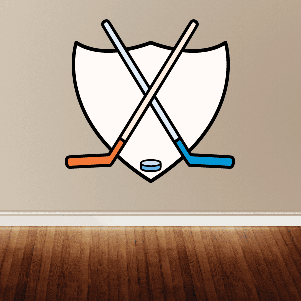 Image of Hockey Template Wall Decal - Vinyl Sticker - Car Sticker - Die Cut Sticker - CDSCOLOR197