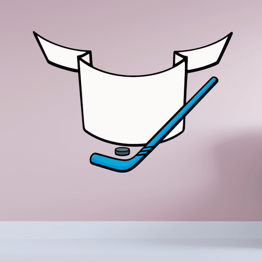 Image of Hockey Template Wall Decal - Vinyl Sticker - Car Sticker - Die Cut Sticker - CDSCOLOR198
