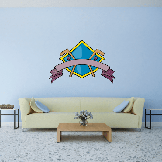 Image of Hockey Template Wall Decal - Vinyl Sticker - Car Sticker - Die Cut Sticker - CDSCOLOR200