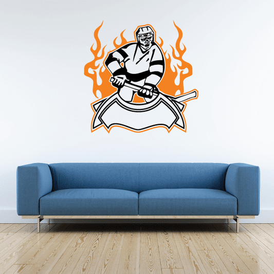 Image of Hockey Wall Decal - Vinyl Sticker - Car Sticker - Die Cut Sticker - SMcolor006