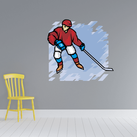 Image of Hockey Wall Decal - Vinyl Sticker - Car Sticker - Die Cut Sticker - SMcolor016