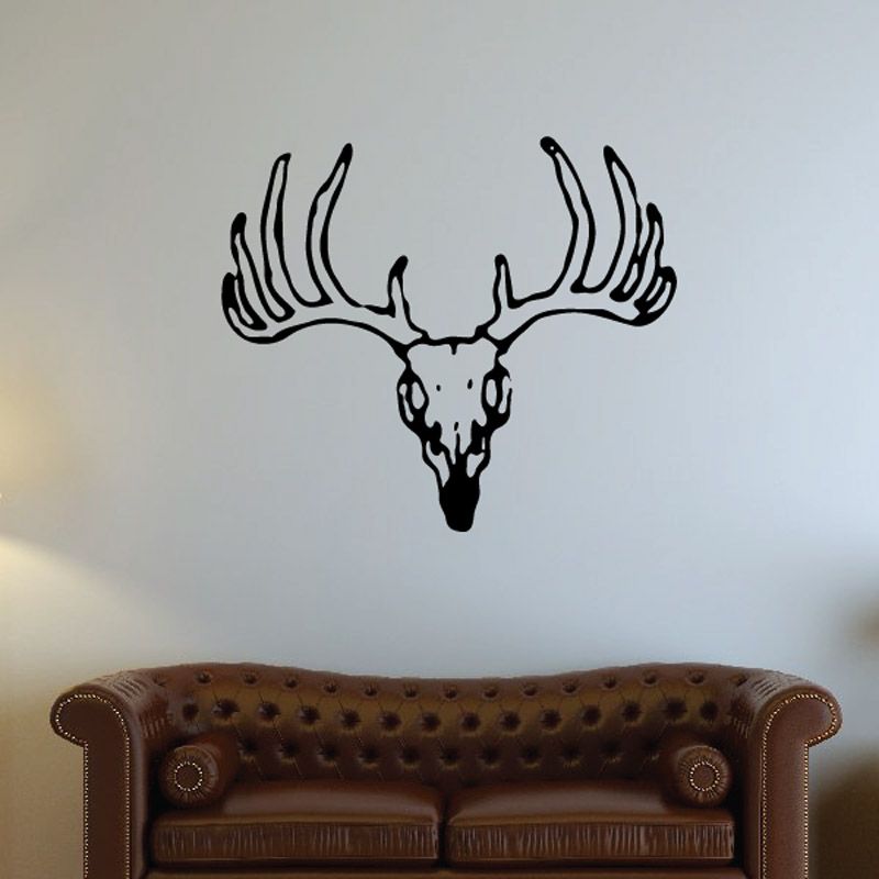 Image of Hollow Stag Skull Decal
