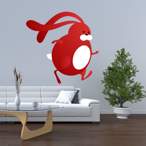 Image of Hopper the Bunny Walking Sticker