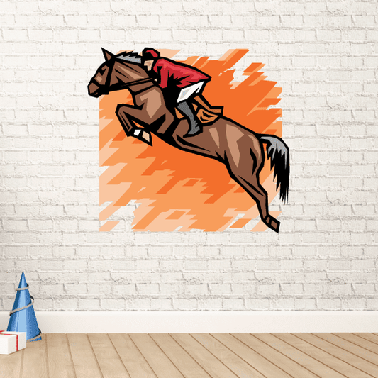 Image of Horse Racing Wall Decal - Vinyl Sticker - Car Sticker - Die Cut Sticker - SMcolor001