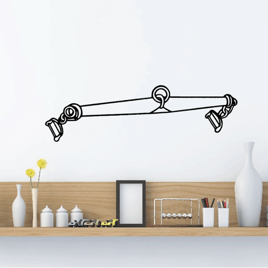 Horse sling decal with black line-art rope and end hooks, wall sticker