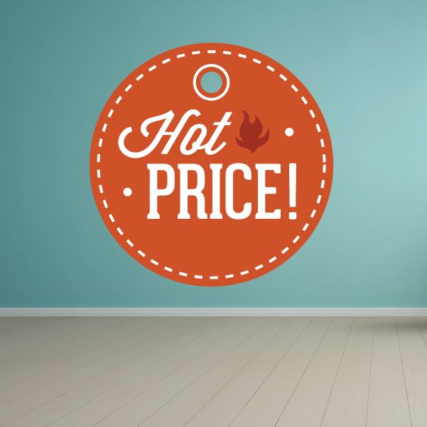 Image of Hot Price Retail Discount Sign Wall Decal - Vinyl Decal - Car Decal - Idcolor051