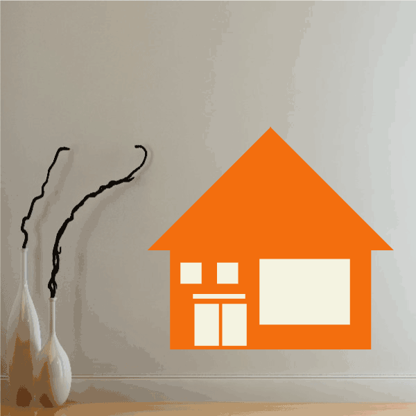 Image of House Building Wall Decal - Vinyl Decal - Car Decal - Idcolor008