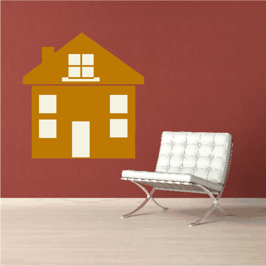 Image of House Building Wall Decal - Vinyl Decal - Car Decal - Idcolor009