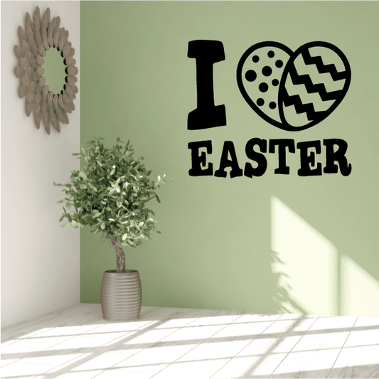 Image of I Heart Easter Eggs Decal