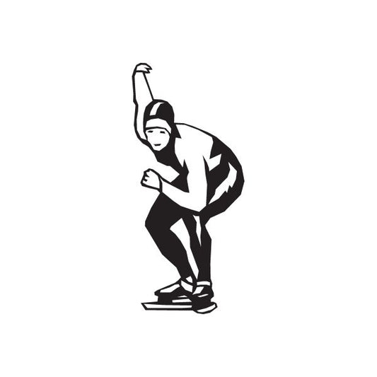 Image of Ice Skating Sports Wall Decal - Vinyl Decal - Car Decal - DC 011
