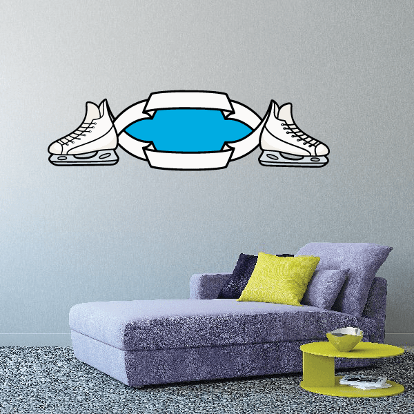 Image of Ice Skating Template Wall Decal - Vinyl Sticker - Car Sticker - Die Cut Sticker - CDScolor0081