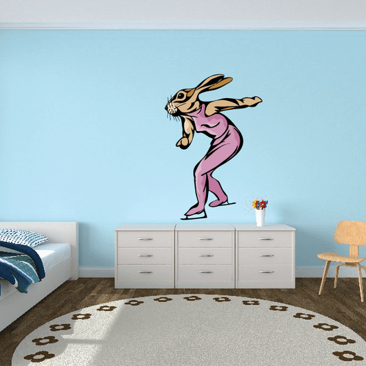 Image of Ice Skating Wall Decal - Vinyl Sticker - Car Sticker - Die Cut Sticker - CDScolor0005