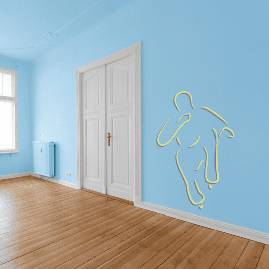 Image of Ice Skating Wall Decal - Vinyl Sticker - Car Sticker - Die Cut Sticker - CDScolor0018