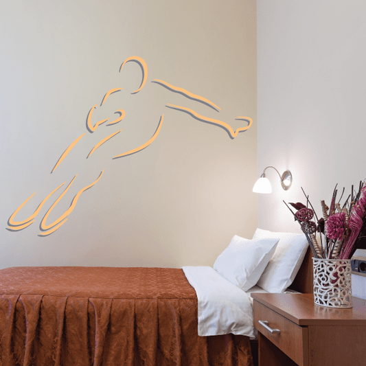 Image of Ice Skating Wall Decal - Vinyl Sticker - Car Sticker - Die Cut Sticker - CDScolor0020