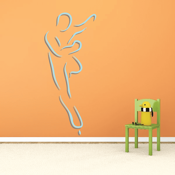 Image of Ice Skating Wall Decal - Vinyl Sticker - Car Sticker - Die Cut Sticker - CDScolor0022