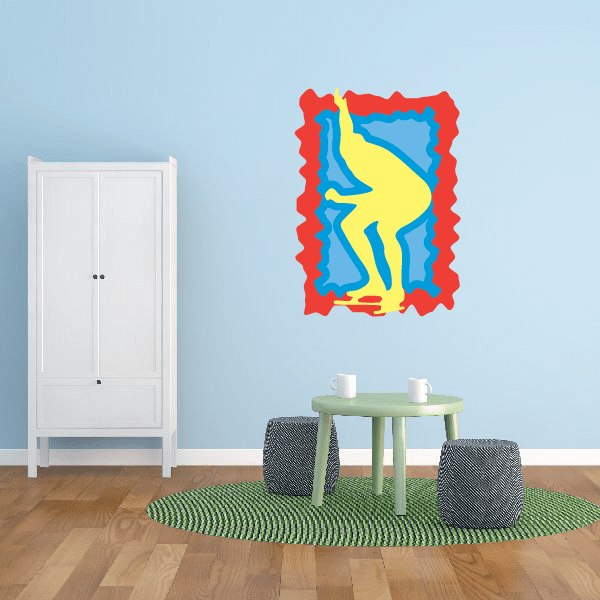 Image of Ice Skating Wall Decal - Vinyl Sticker - Car Sticker - Die Cut Sticker - CDScolor0050