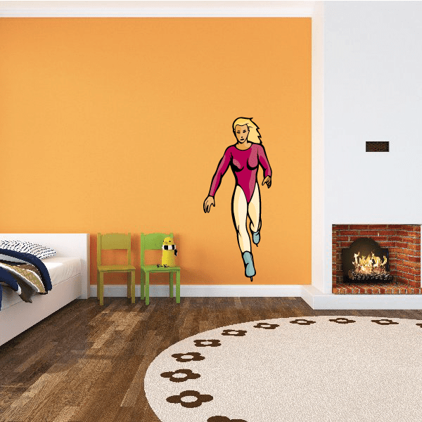 Image of Ice Skating Wall Decal - Vinyl Sticker - Car Sticker - Die Cut Sticker - CDScolor0064